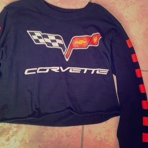 Teens corvette cropped tee